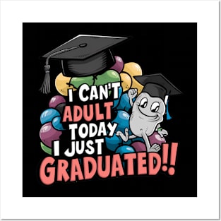 I Can't Adult Today, I Just Graduated: Celebrate Graduation Posters and Art